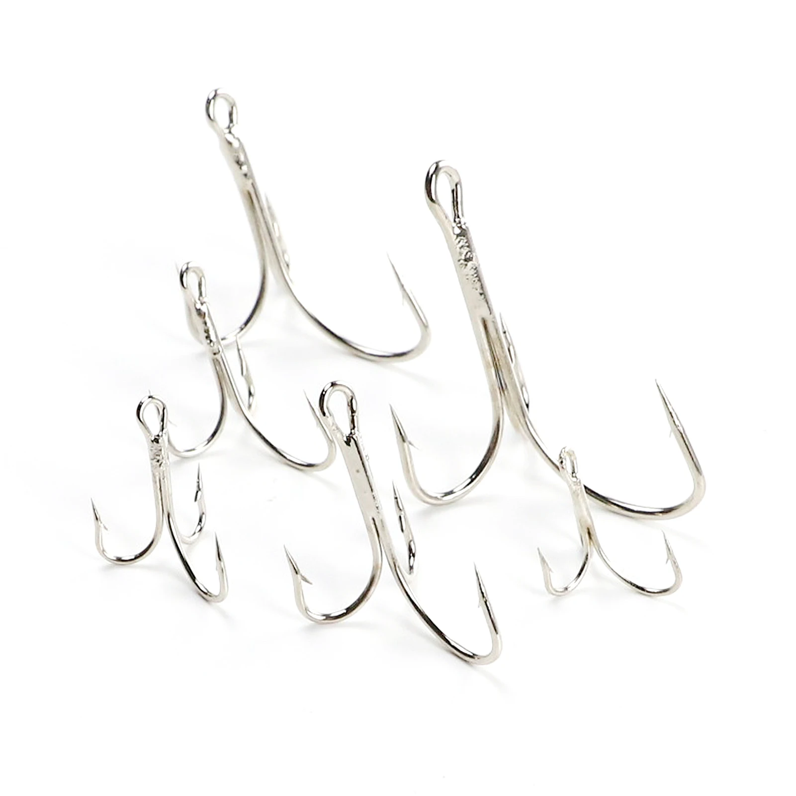 Anzuelos triples Scorpion Silver de acero carbono Free Fisher, ojo - imagen 5
