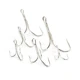 Anzuelos triples Scorpion Silver de acero carbono Free Fisher, ojo - imagen 5