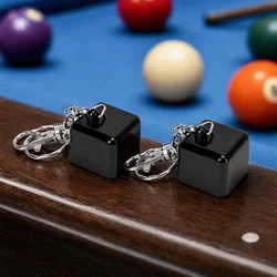 Soporte de tiza para billar y snooker de cuero PU con anillo metálico