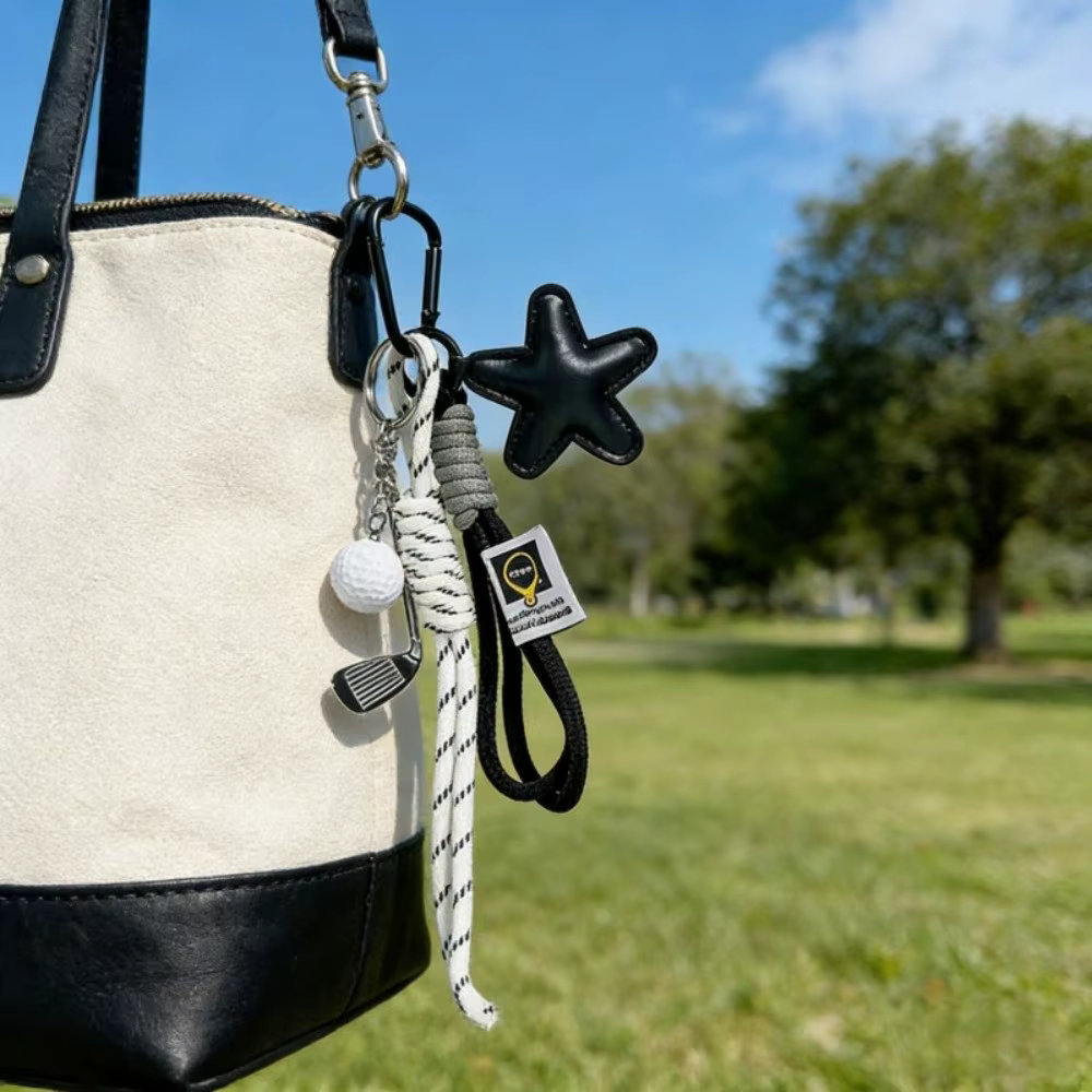 Llavero de cuero multicolor con estrella para mochila y equipaje - imagen 5