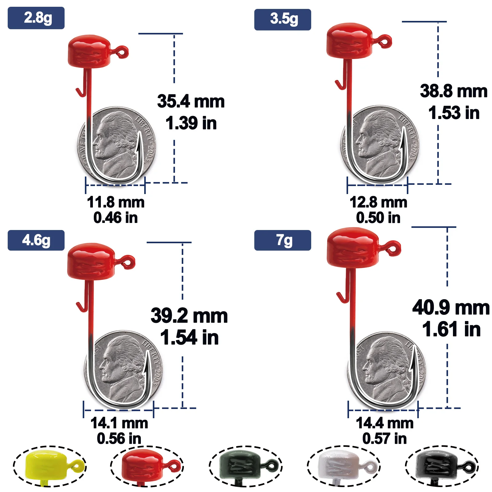 Anzuelos Ned 9KM – Weedless con cabeza plomada para black bass - imagen 2