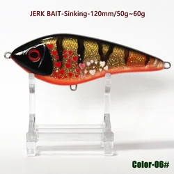 Jerkbait articulado de hundimiento lento para pesca de pececillo