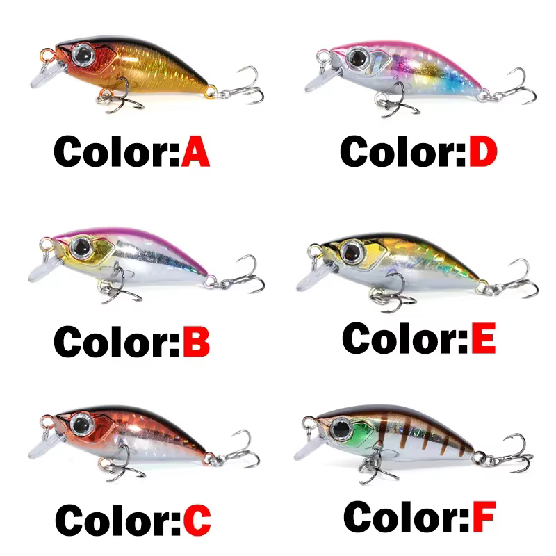 OUTKIT Minnow – Señuelo hundido 4,8g con ojos 3D y sistema magnético - imagen 5