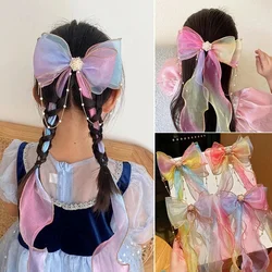 Horquillas lazo de gasa coloridas - Accesorios para el pelo ninas