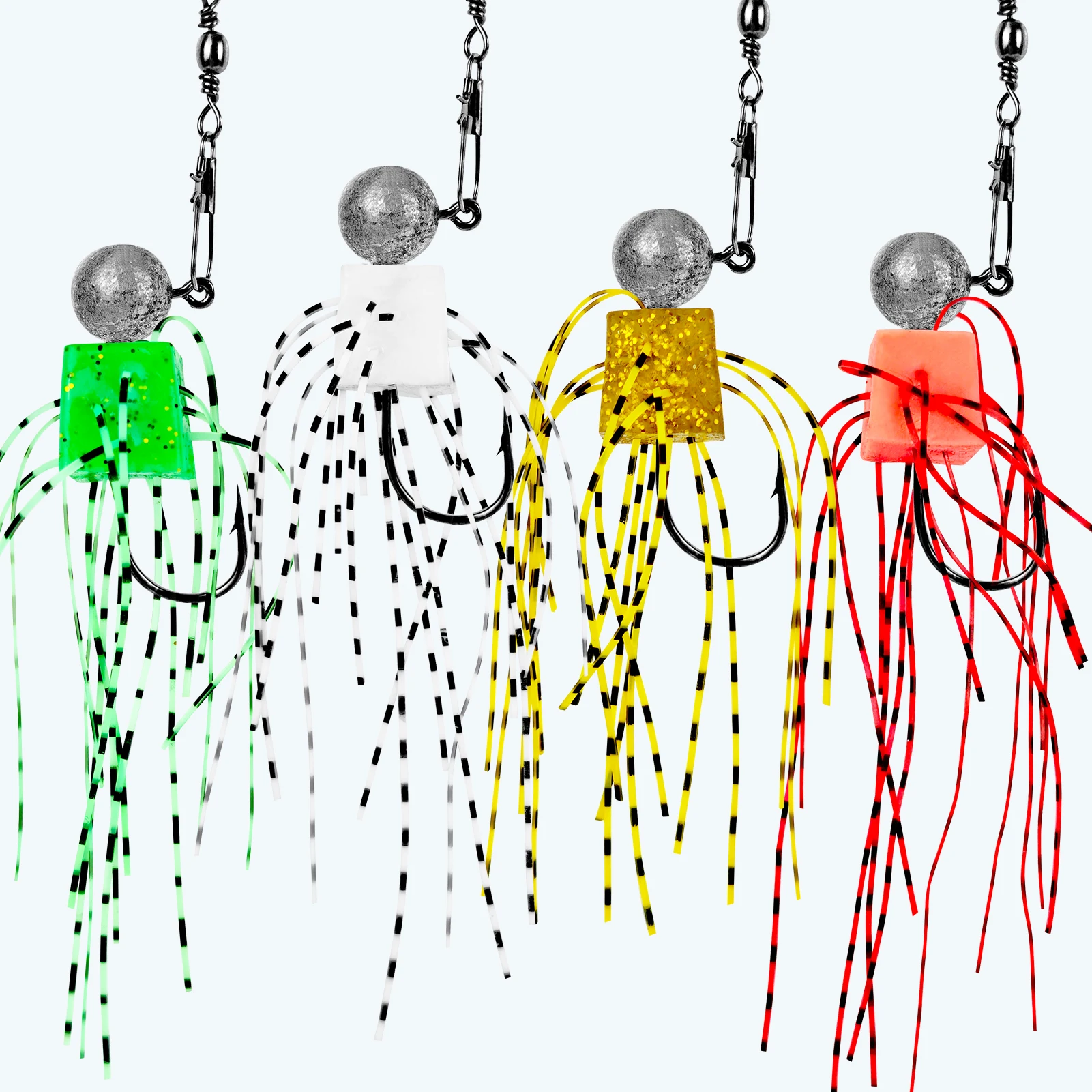 FREE FISHER Chatterbait lubina con cuchillas y faldas de goma