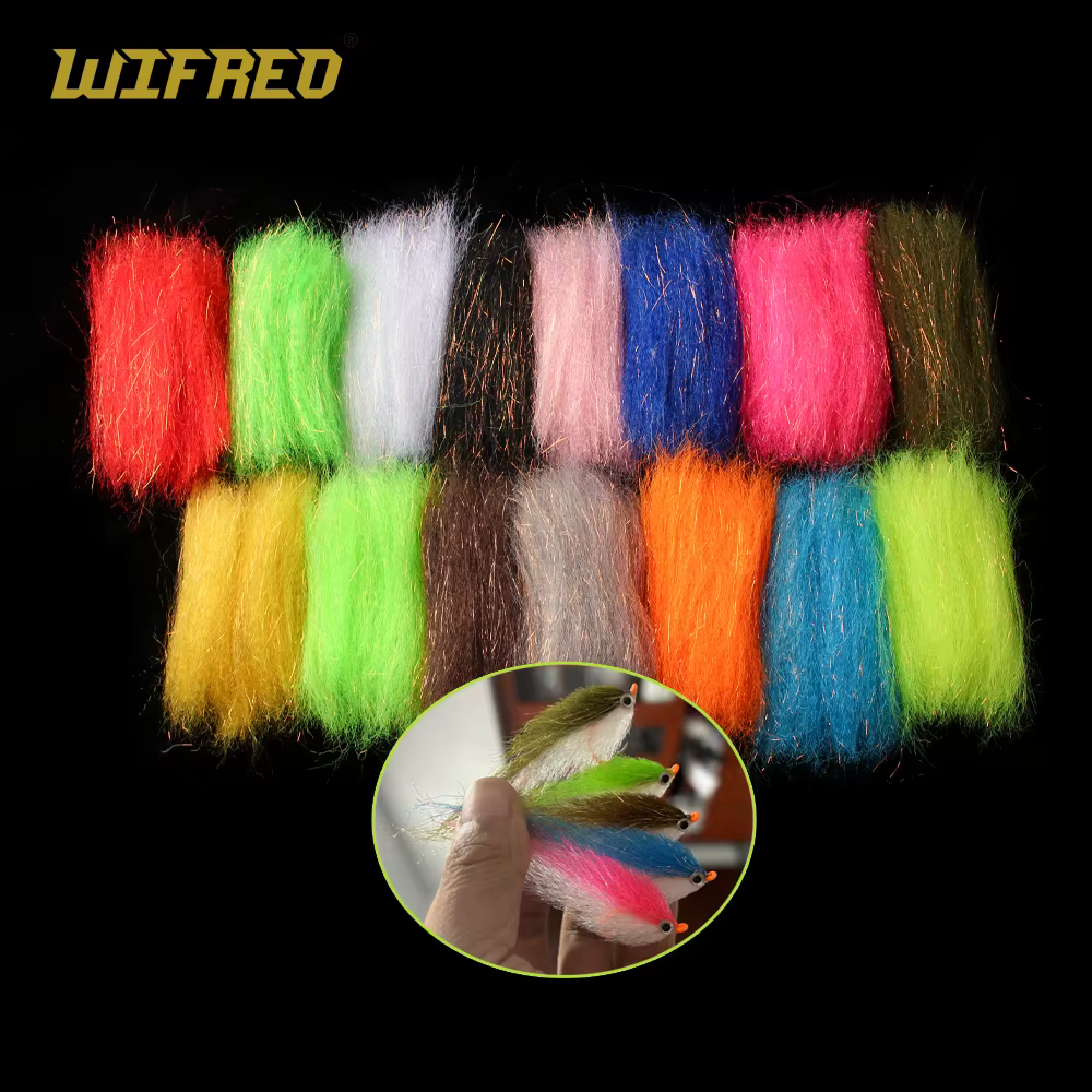 Wifreo Fibra Serpentina – Pelo rizado sintético para atar moscas - imagen 4