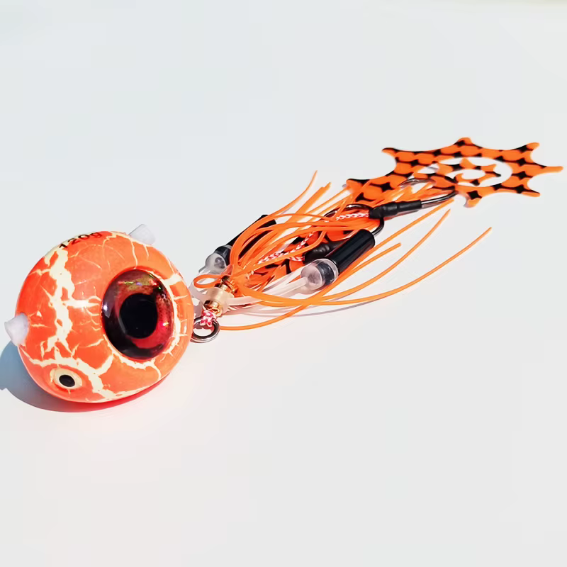 Jig Head Kabura luminoso con falda para pesca marina - imagen 4