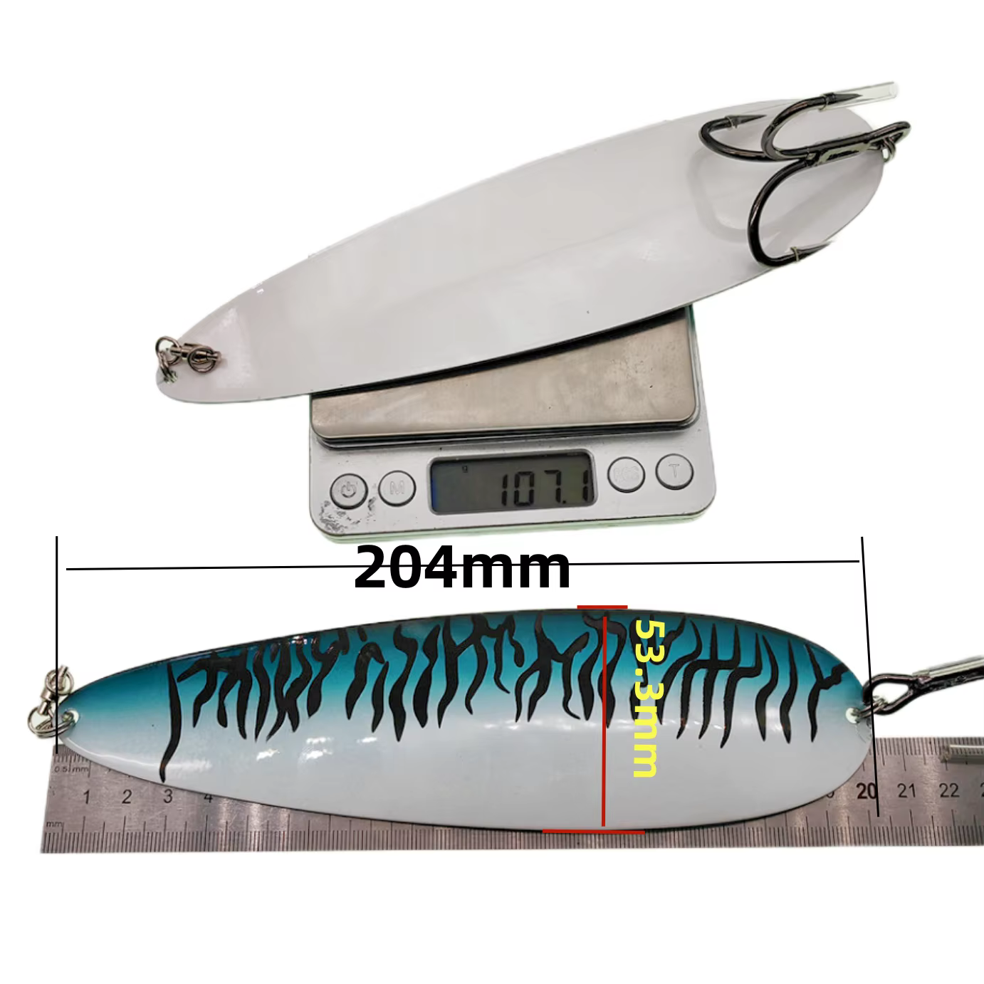 Swolfy Señuelo giratorio doble wobbler 107-136 g para spinning - imagen 2