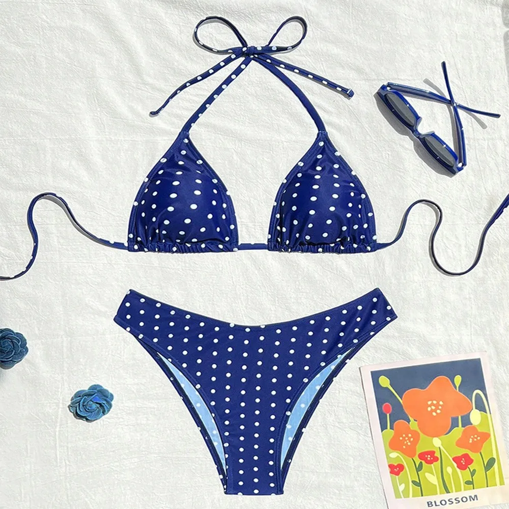 Bikini de lunares informal de verano para la playa, vacaciones - imagen 4