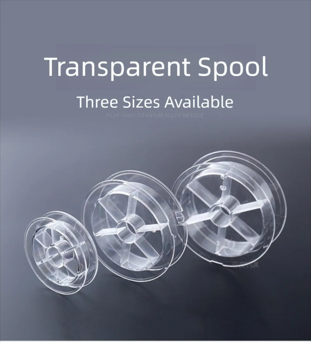 Carretes vacíos transparentes para costura y manualidades