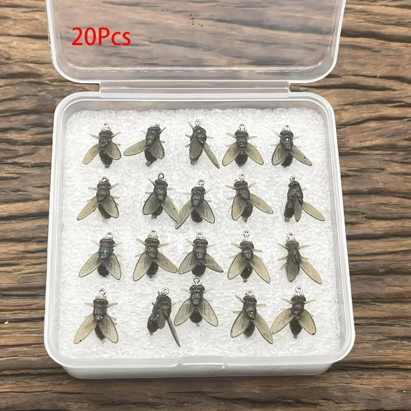 Señuelos blandos con anzuelos imitando insectos