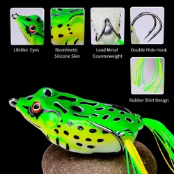 Rana Topwater Ray 3D – Señuelo de superficie con anzuelos