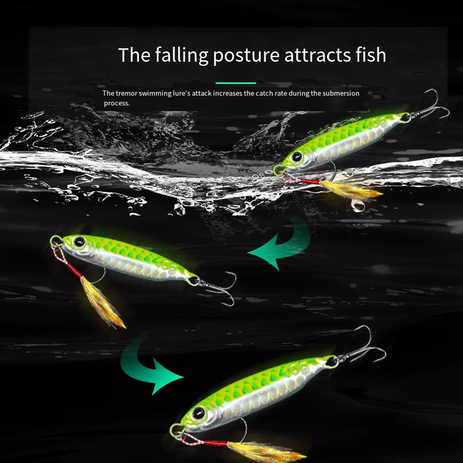 Cuchara de jigging metálica para lubina en agua salada de costa - imagen 3