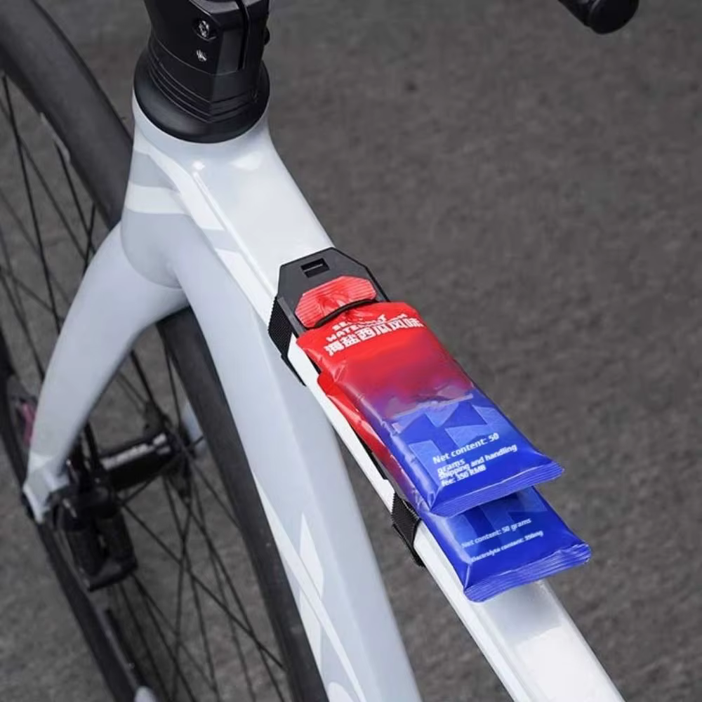 Soporte Portátil para Geles Energéticos en Bicicleta – Negro Elástico Ligero - imagen 3