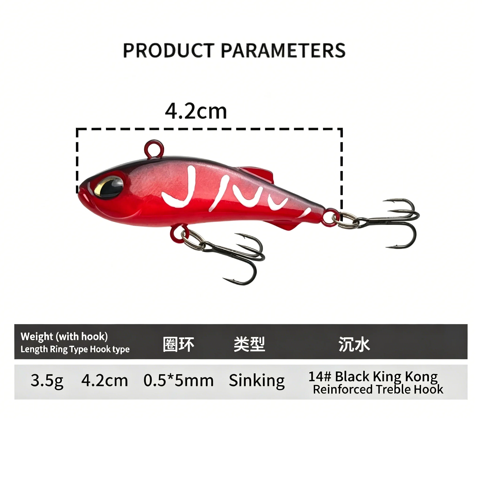 Crankbait hundimiento rápido de invierno para mar – Señuelo duro - imagen 3