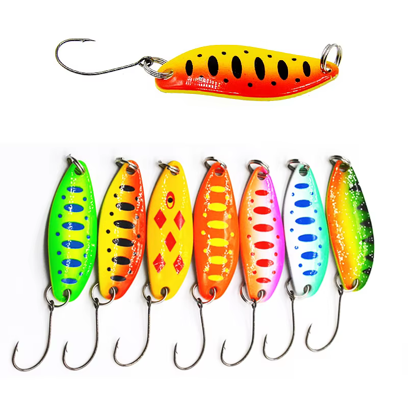 Cuchara giratoria metálica anzuelo afilado pesca agua dulce y salada - imagen 3