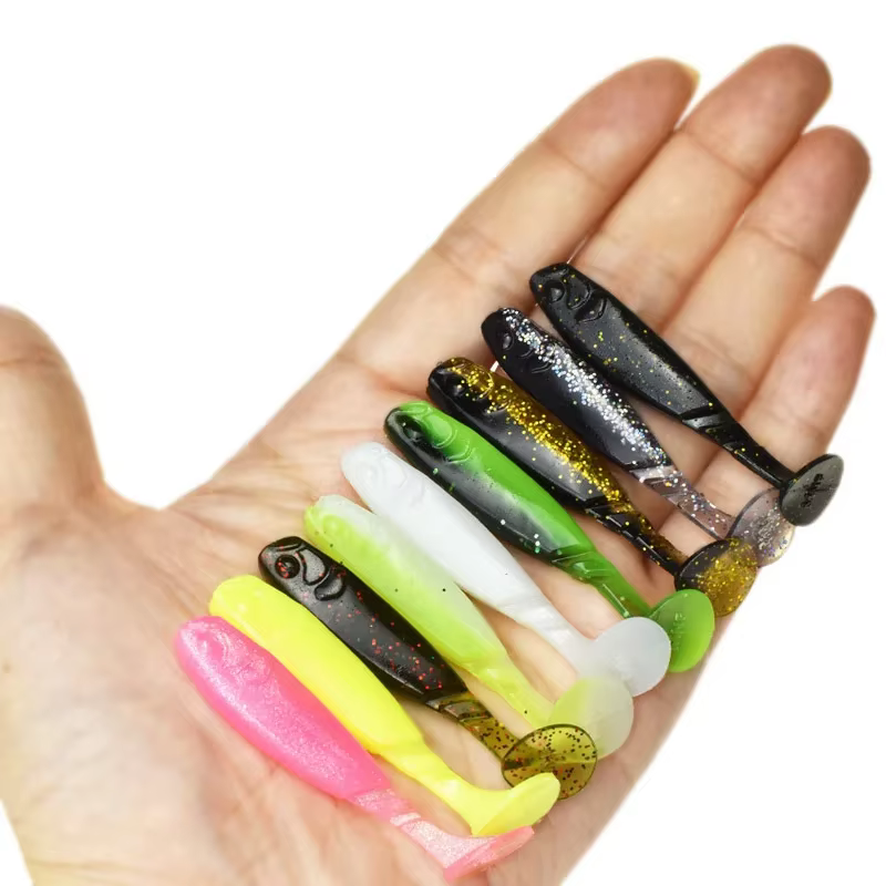 Señuelos de silicona tipo Swimbait para pesca en roca y mar