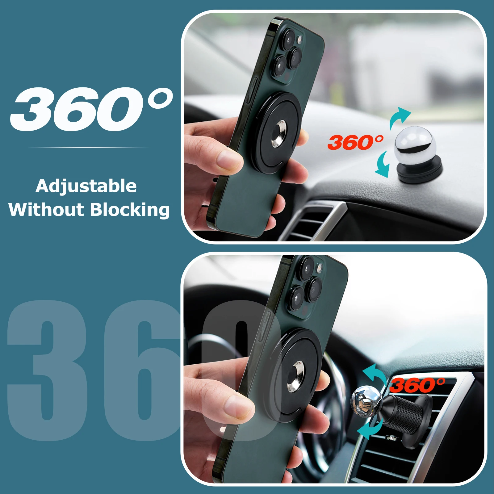 Soporte magnético para móvil en coche N52 – antivibraciones - imagen 2
