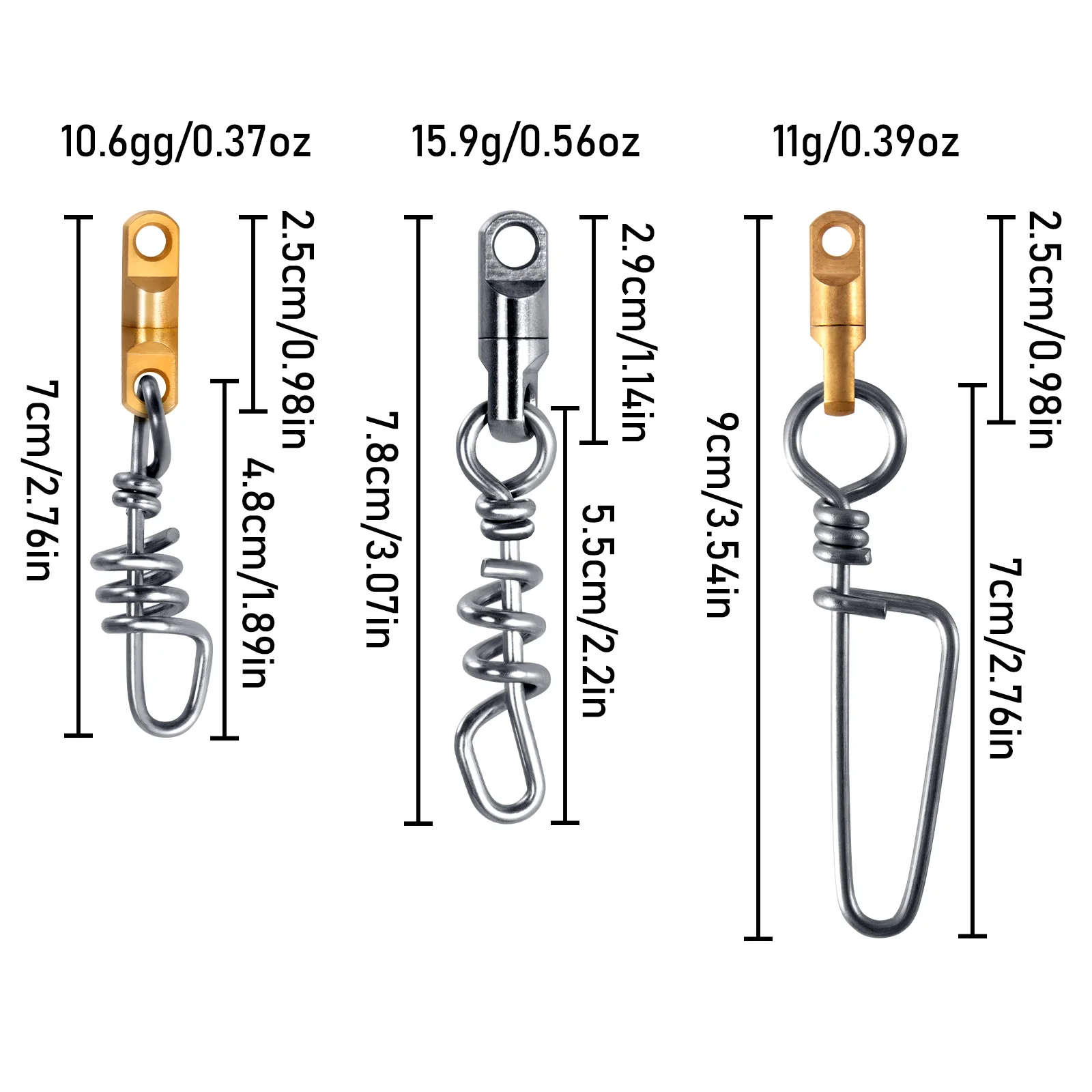 Conector giratorio inox alta resistencia para pesca deportiva - imagen 2