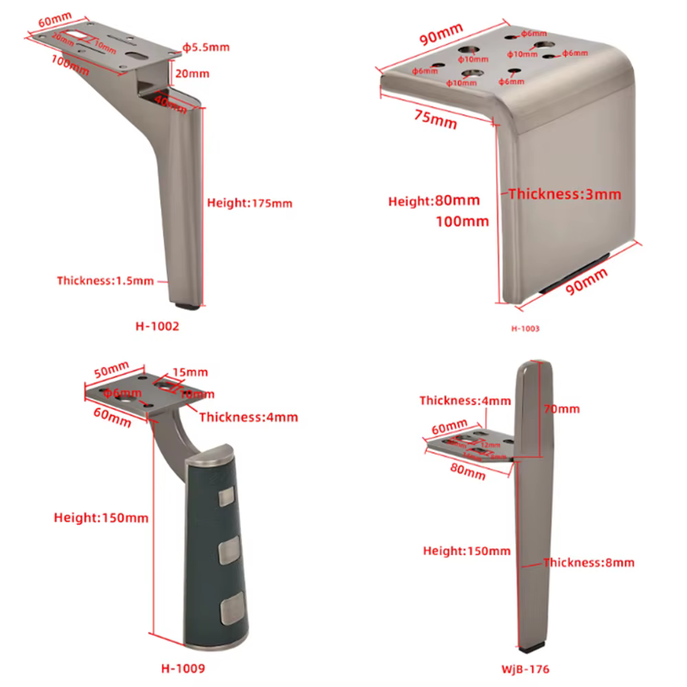 Patas trípode metálicas para soporte de pesca y gabinetes CNC - imagen 3