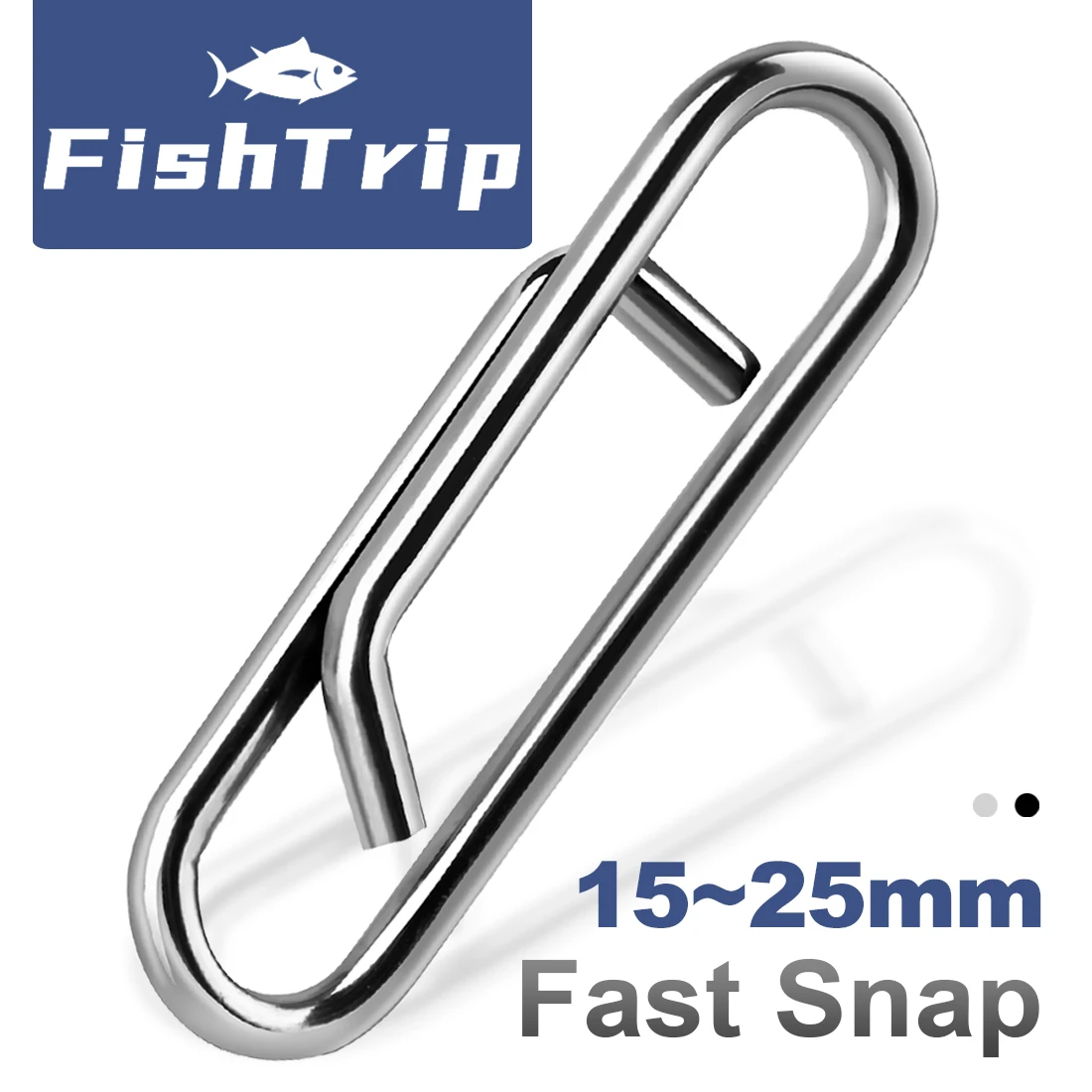 FishTrip broche de pesca de alta resistencia, clip rápido, acero
