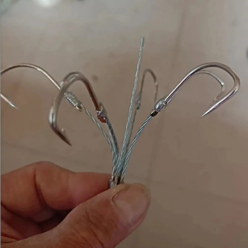 Anzuelos triples Jig Head de acero alto carbono – agua dulce - imagen 4