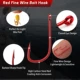 Anzuelos ultraligeros de alambre fino rojo para carpa crucian - imagen 4