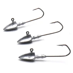 Anzuelos Jig Head con púas para vinilo tipo barco