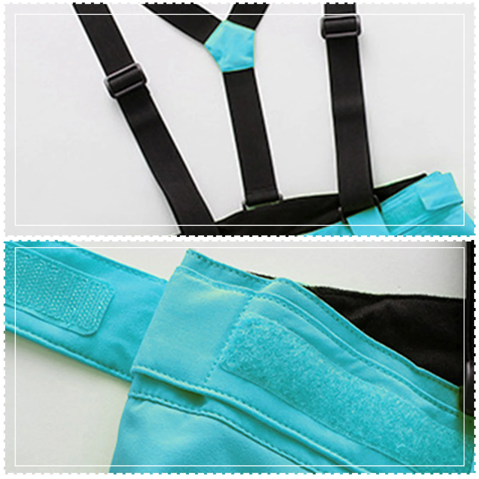 Traje de nieve infantil a prueba de viento con capucha y pechera - imagen 3