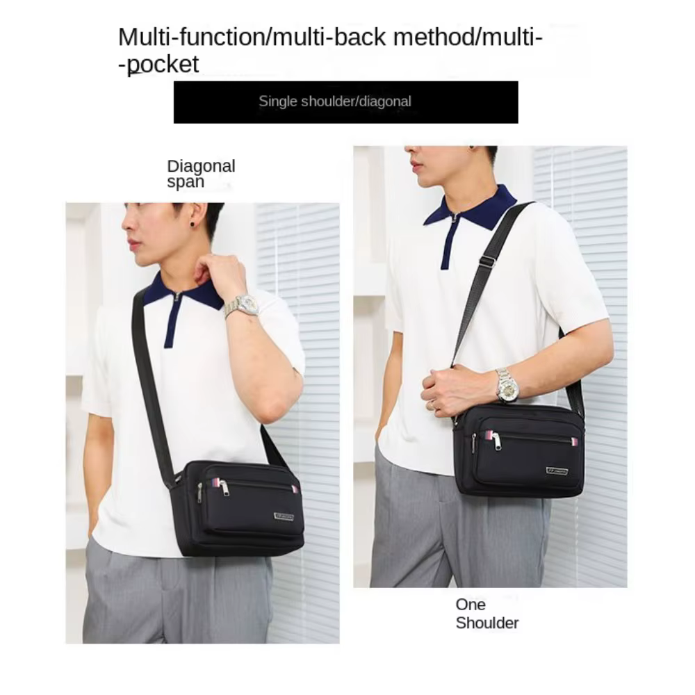 Bolso Cruzado de Nailon para Hombre – Telar Oxford Gran Capacidad Unisex - imagen 3