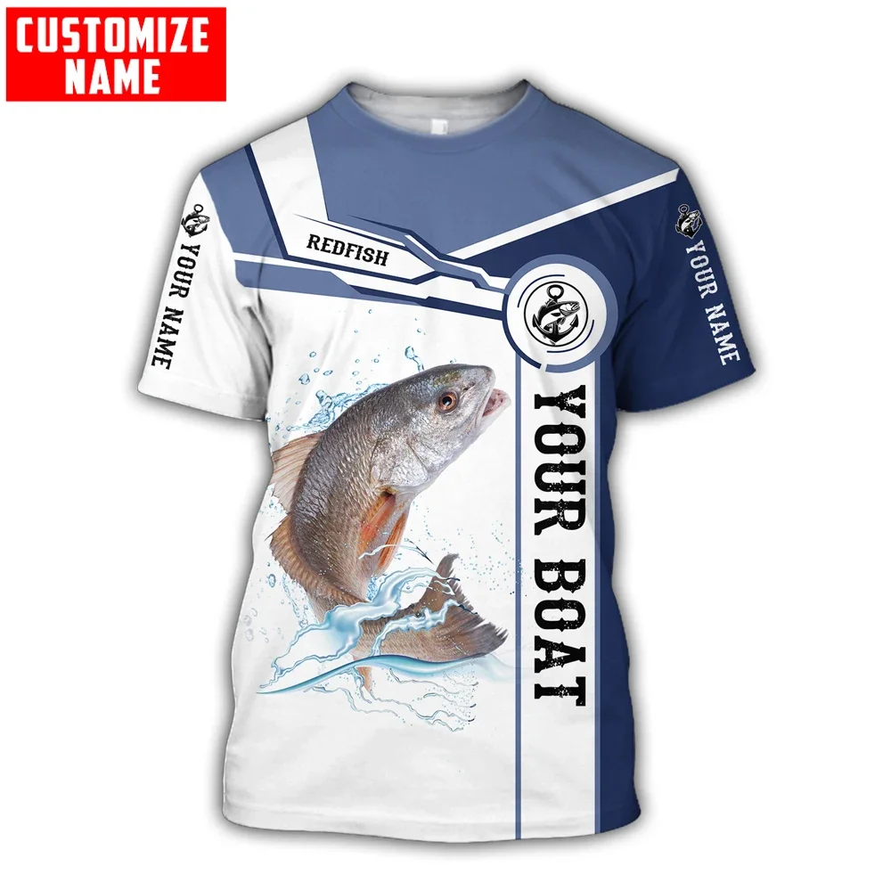 Camiseta Marlin 3D estampado para pesca, manga corta informal - imagen 3