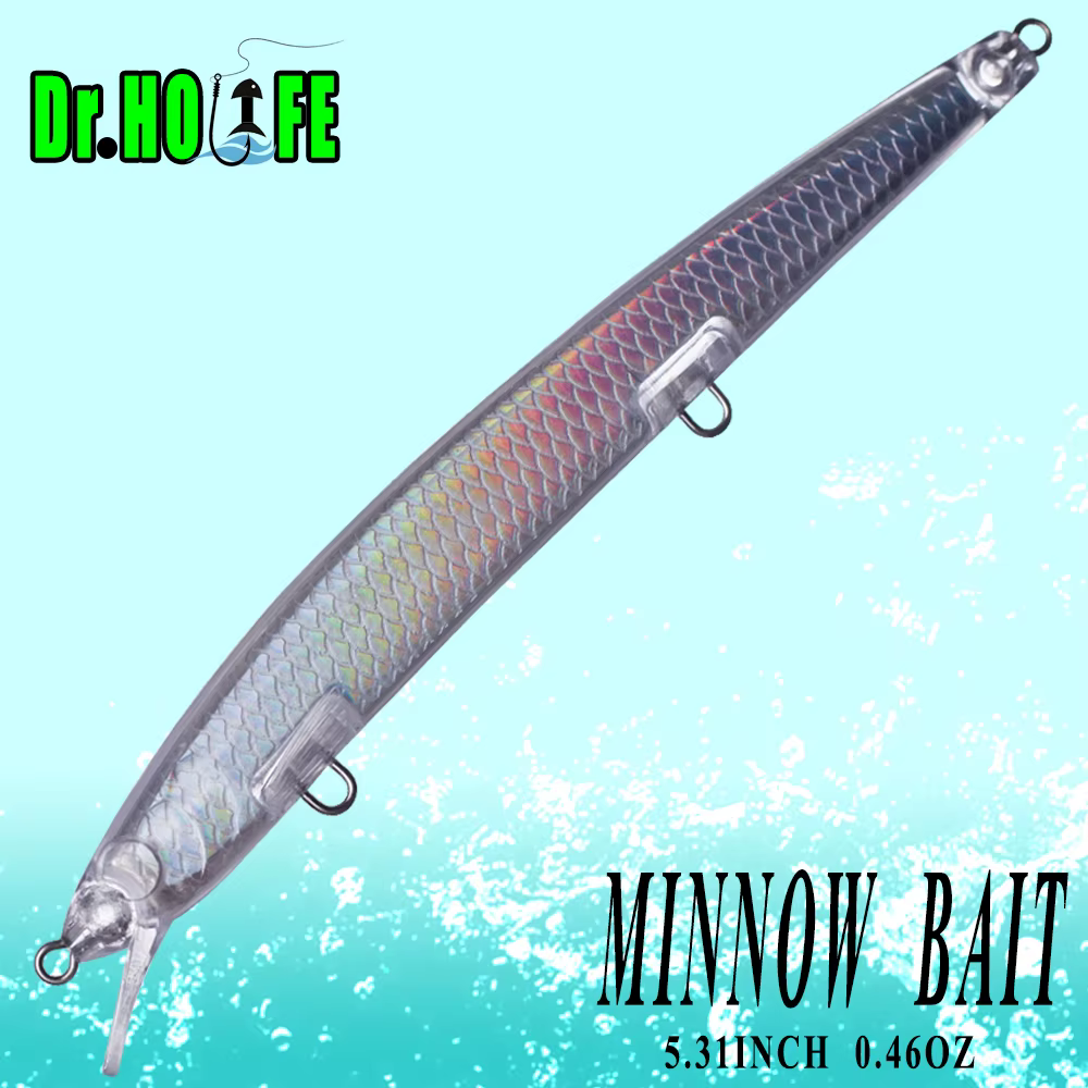 Dr.Holife Señuelo Minnow Flotante sin Pintar con Lámina Interior - imagen 2