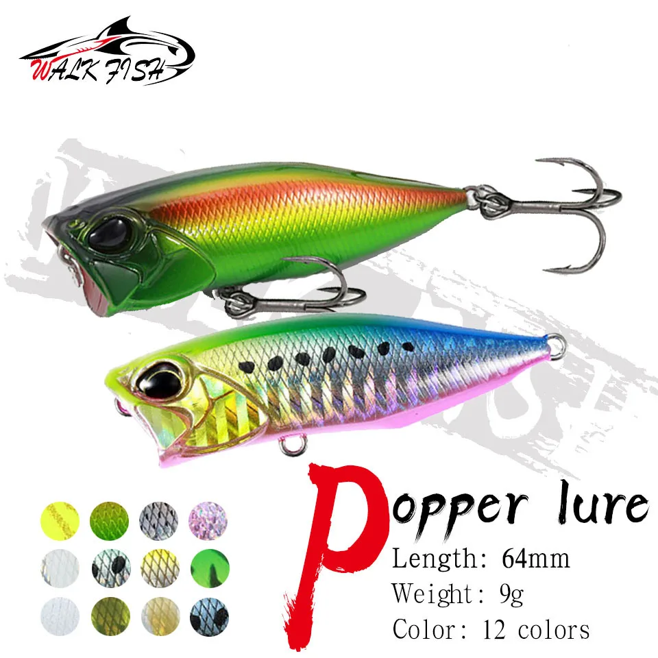 Wobbler flotante Walk Fish 64mm para lubina, trucha y lucio - imagen 5