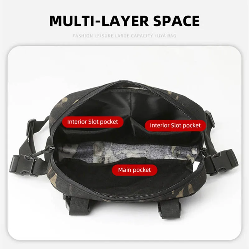 Bolsa de pecho táctica impermeable Molle – Riñonera de pesca - imagen 3