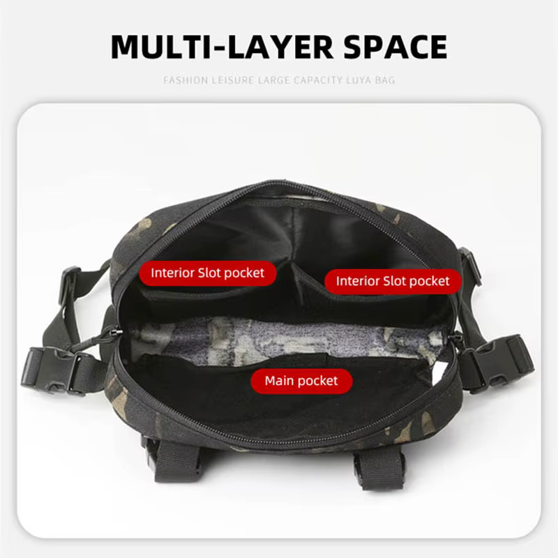Bolsa de pecho táctica impermeable Molle – Riñonera de pesca - imagen 3