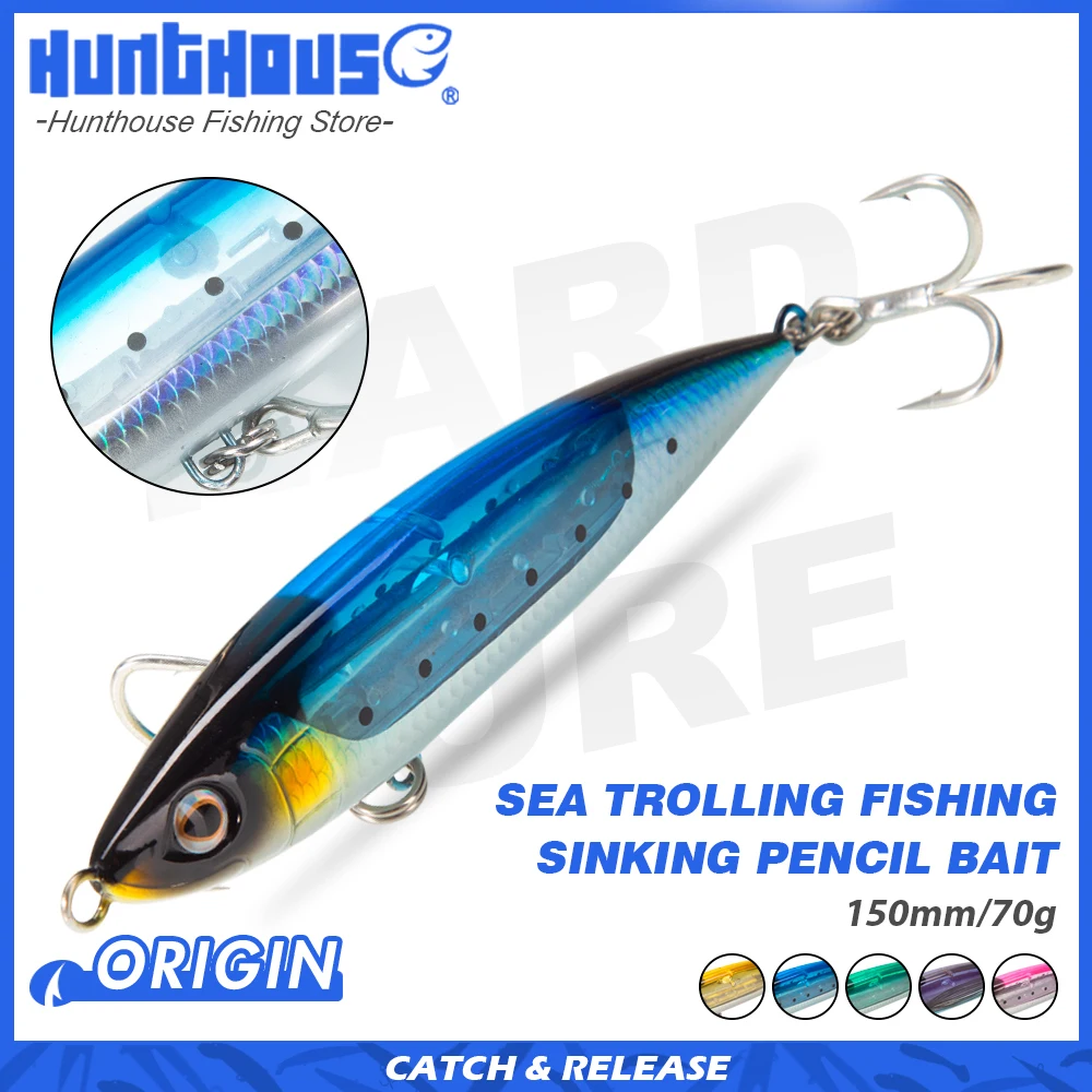 Stickbait Hunthouse 68g reflectante – Para atún y caballa - imagen 2