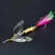 Cuchara giratoria triple WALK FISH con plumas y anzuelo - imagen 3