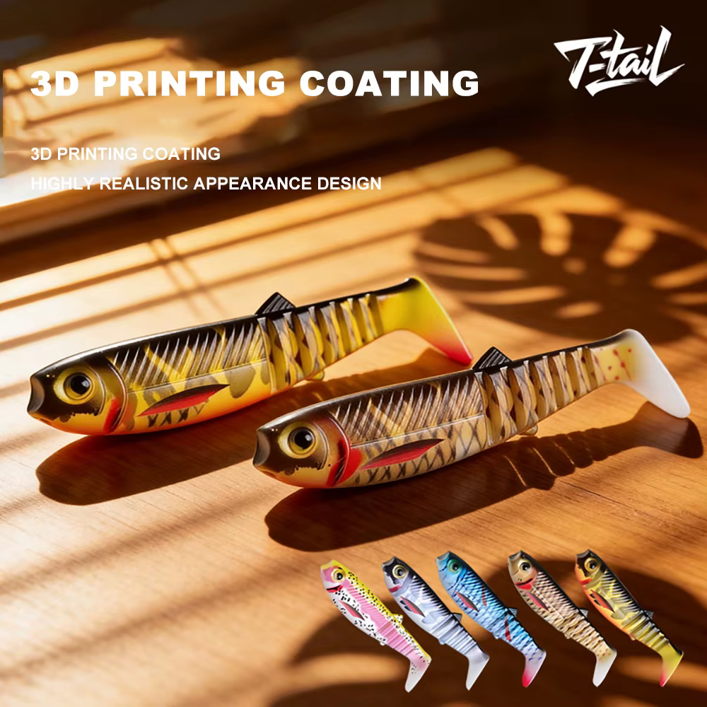 Vinilo swimbait T-Tail tramos múltiples para black bass y trucha - imagen 2