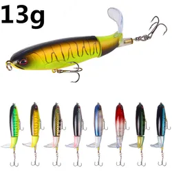 Crankbait duro con cola giratoria y acción oscilante para pesca