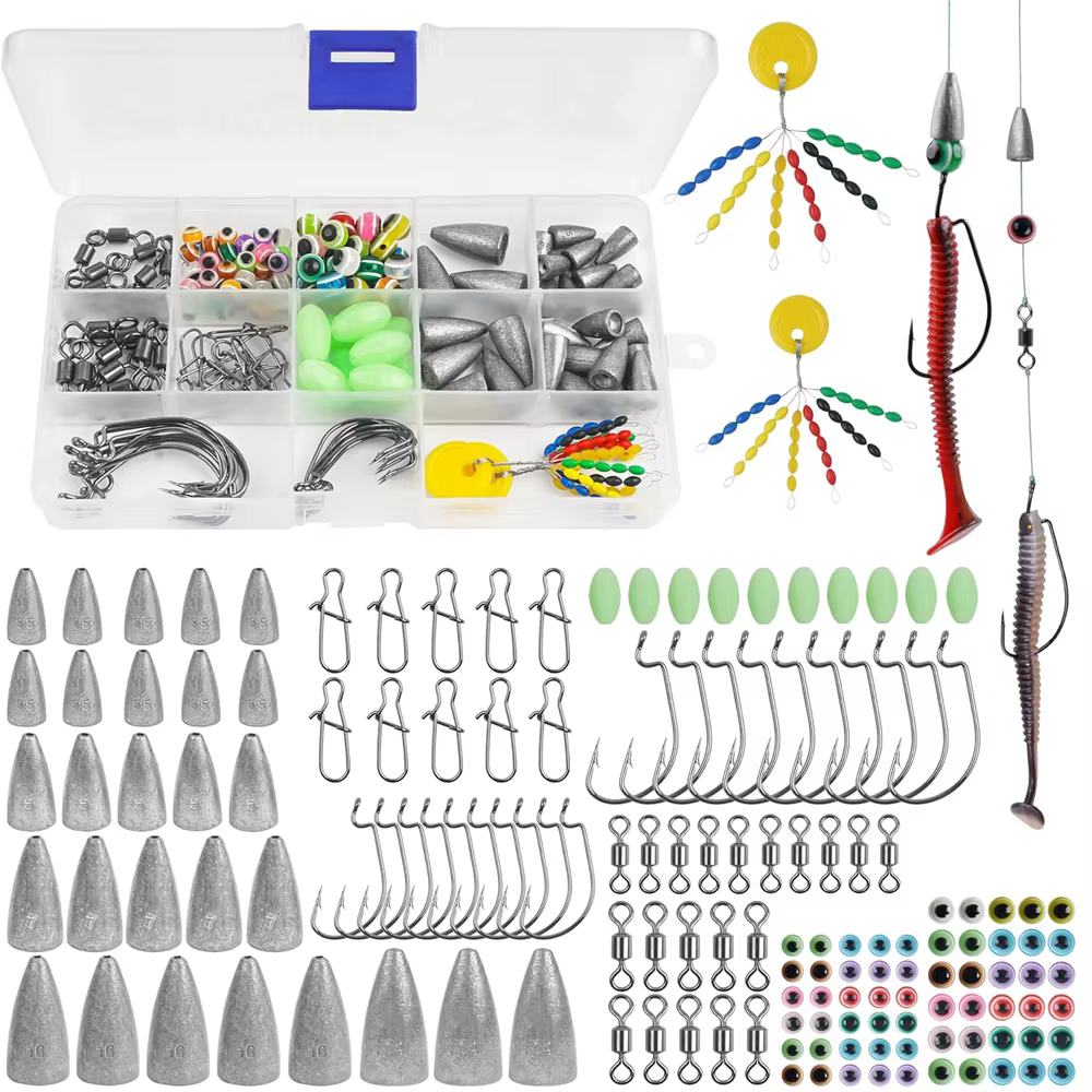 Plomos y anzuelos del kit