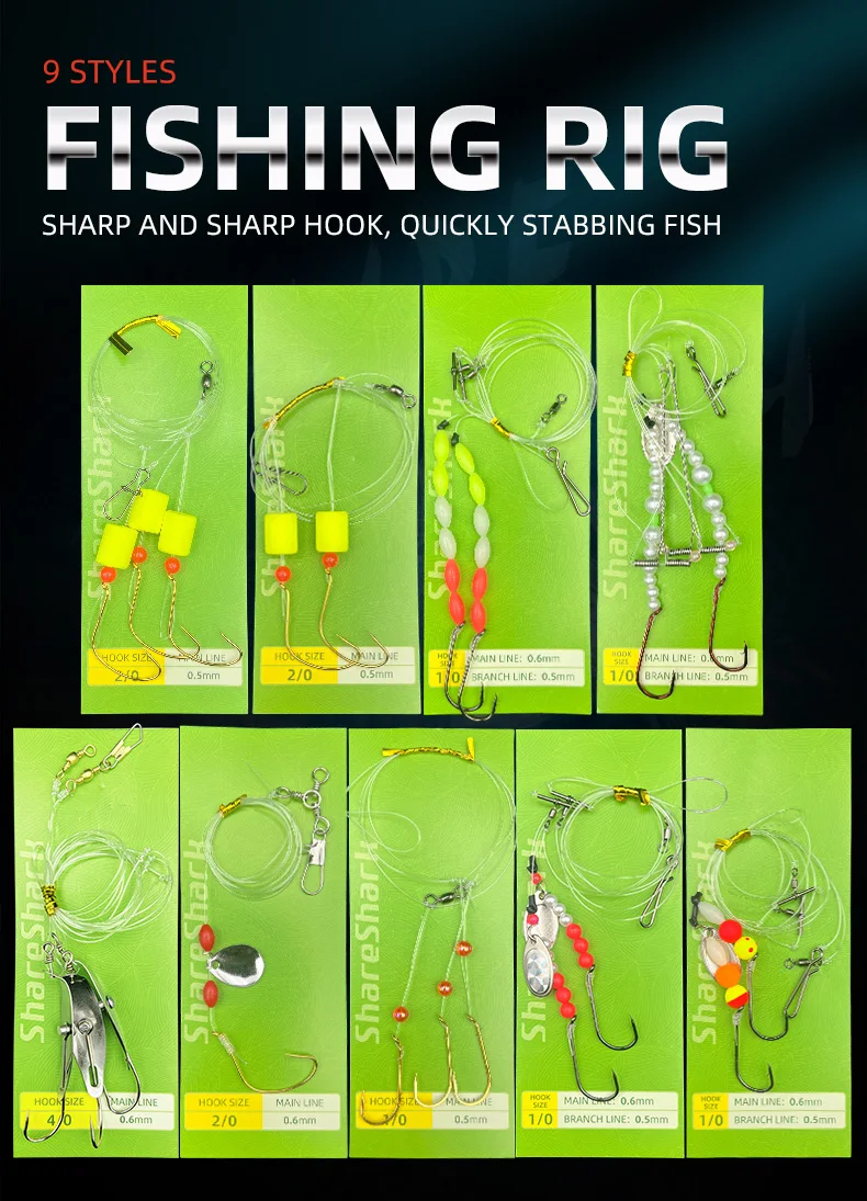 Señuelos pre-ataidos del kit para pesca de surf