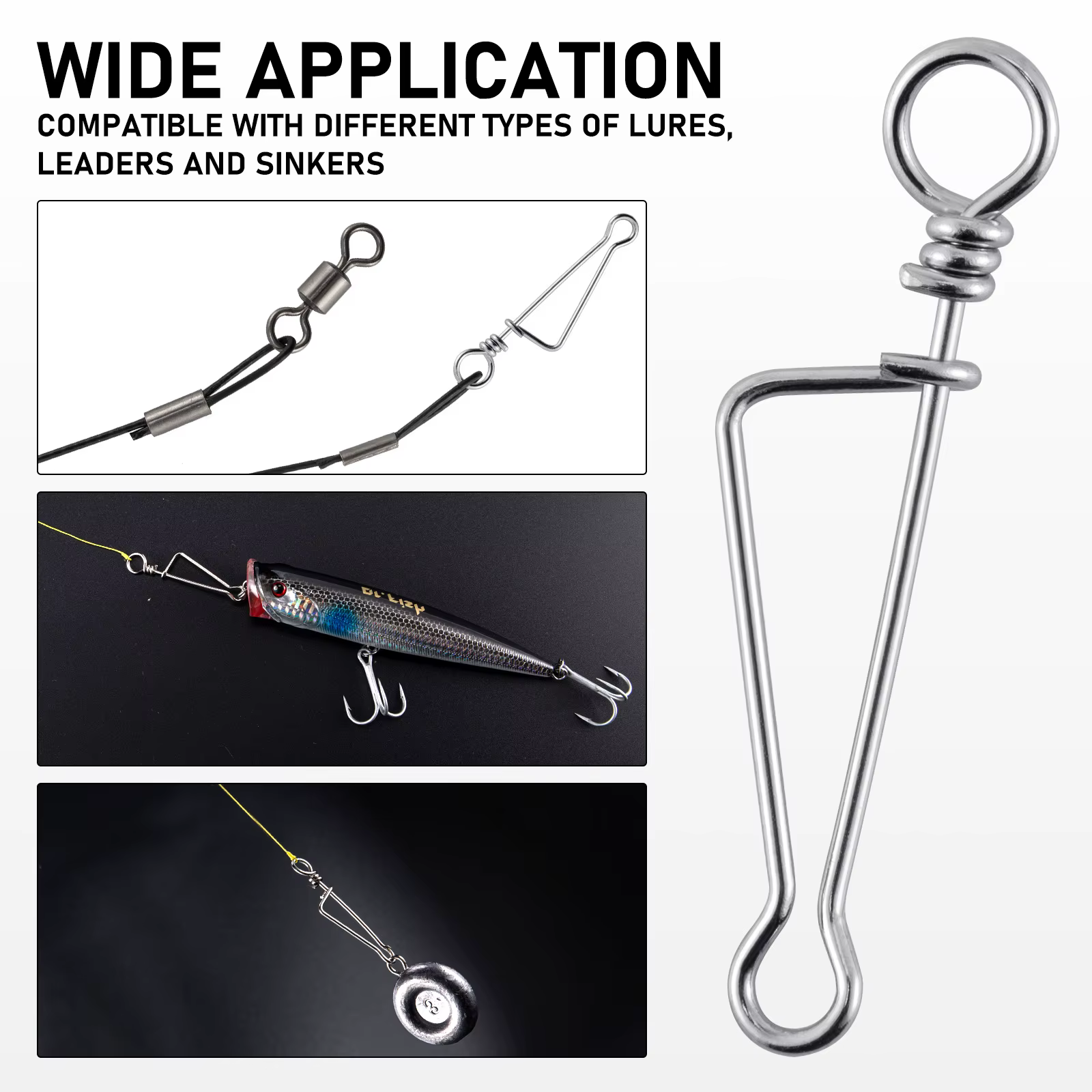 Accesorios de pesca acero inoxidable – Mousquetones y emer - imagen 3