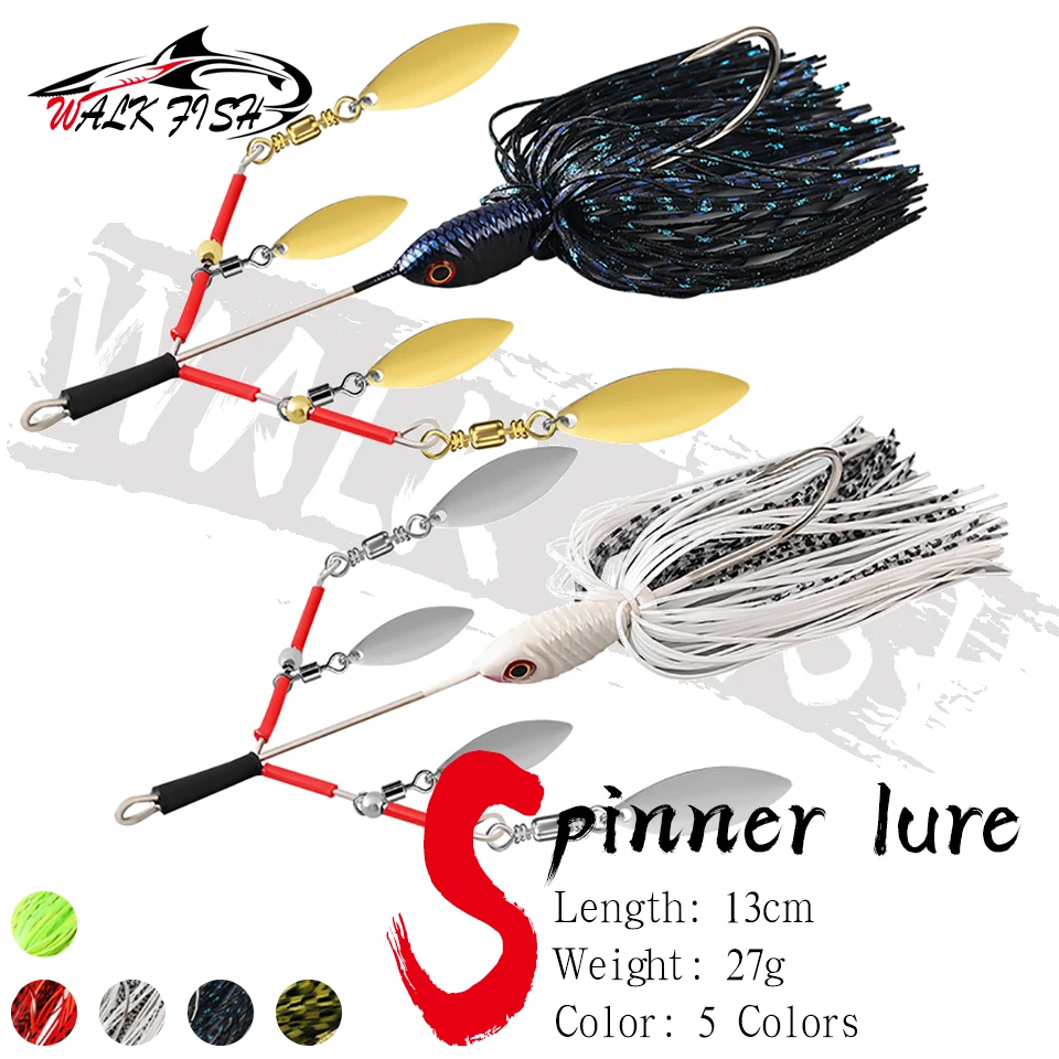 WALK FISH señuelo spinner para lucio con lentejuelas metálicas - imagen 2