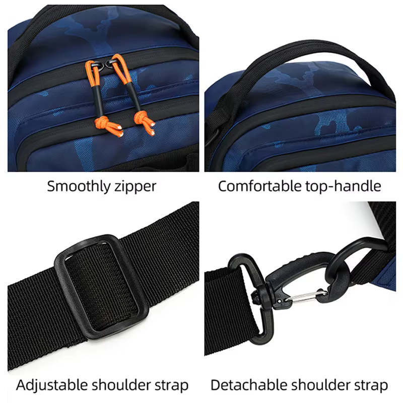 Mochila táctica Molle con soporte para cañas y señuelos de pesca - imagen 4