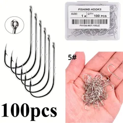 Anzuelo vástago largo inox con púas para cebo estrecho salada