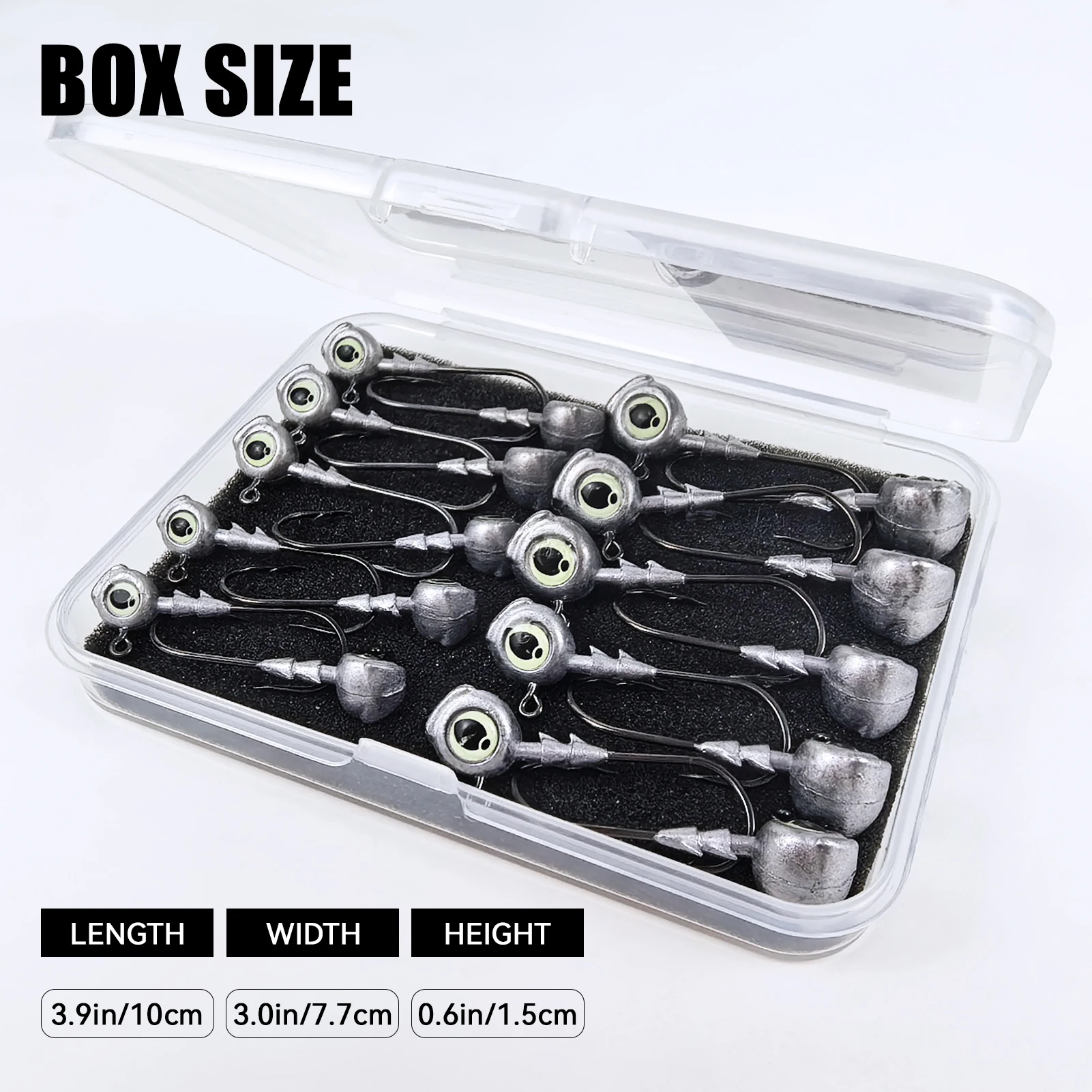 FREE FISHER Jig Head con ojo 3D luminoso para Texas y swimbaits - imagen 3