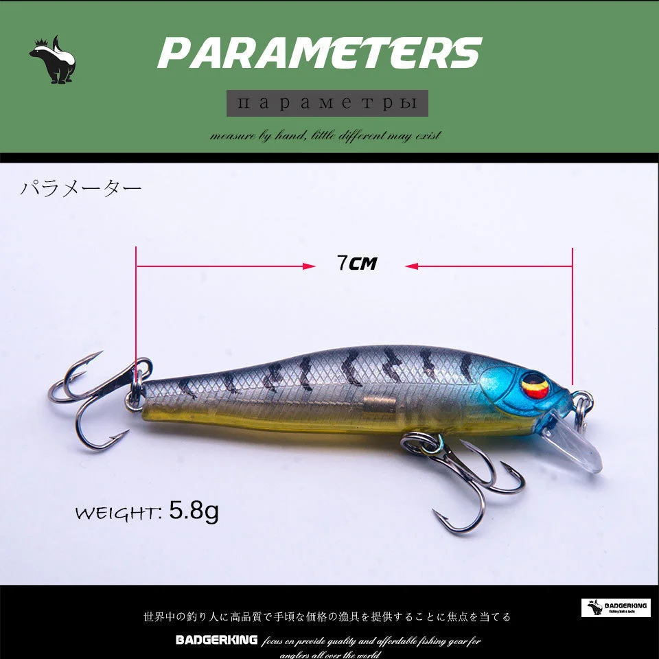 Señuelo Badgerking en acción de pesca