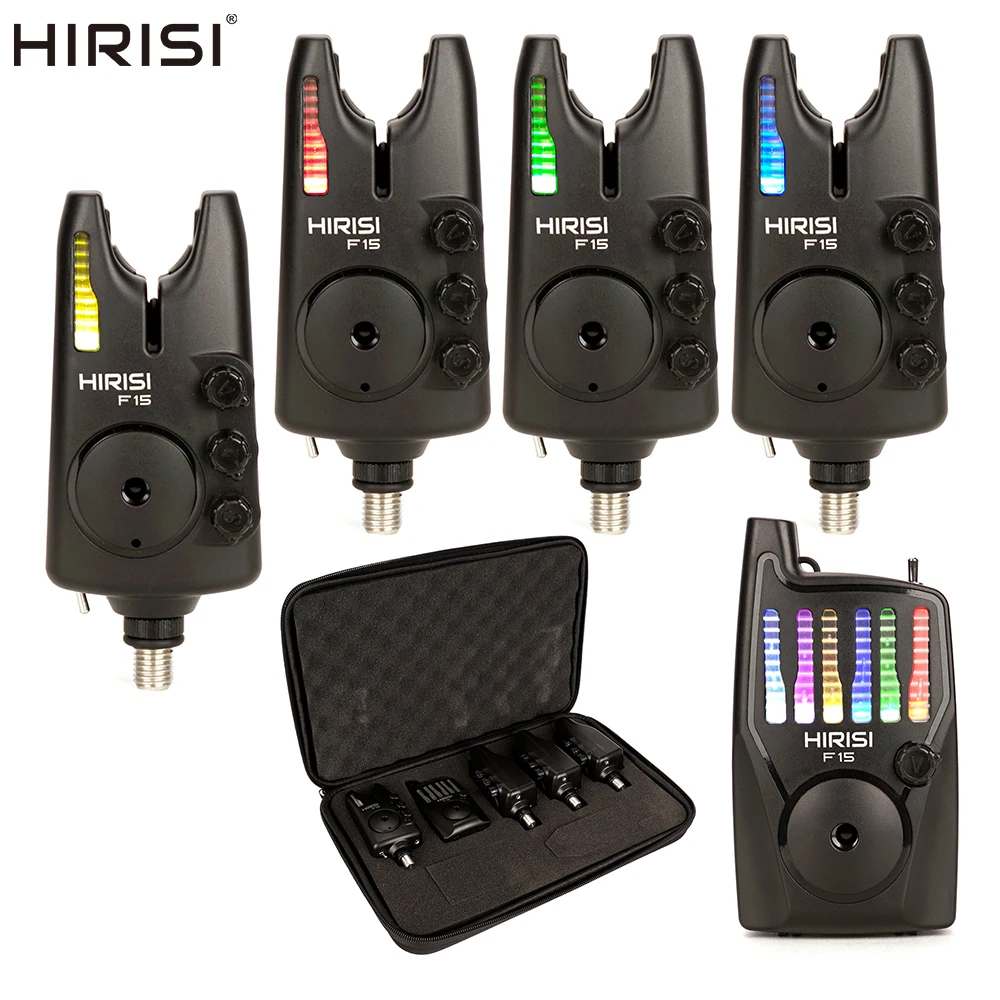 Alarma de pesca Hirisi F15 con LED y control remoto, tono ajustable - imagen 3