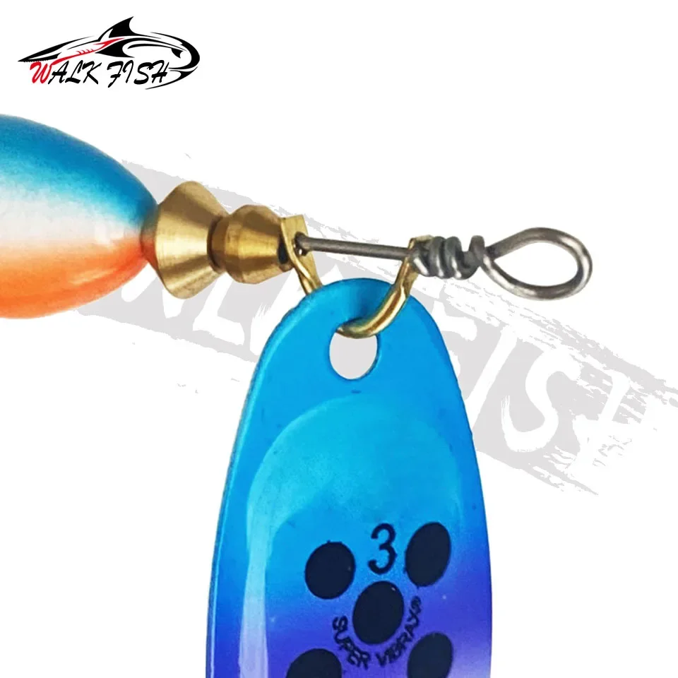WALK FISH Señuelo Giratorio Metal – Cebo Anzuelo Triple Lucio - imagen 2