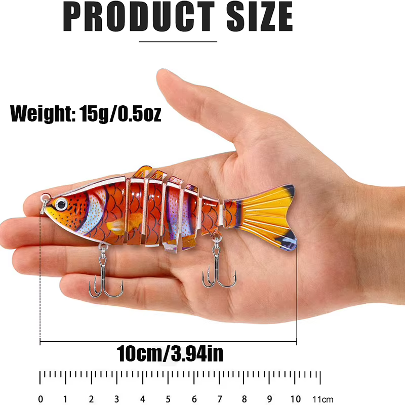 Señuelo multiarticulado para trucha y lubina - Sumergible profesional - imagen 3